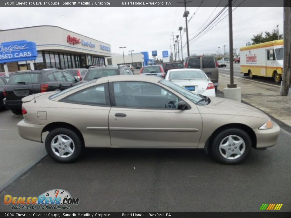 2000 Chevrolet Cavalier Coupe Sandrift Metallic / Graphite Photo #8