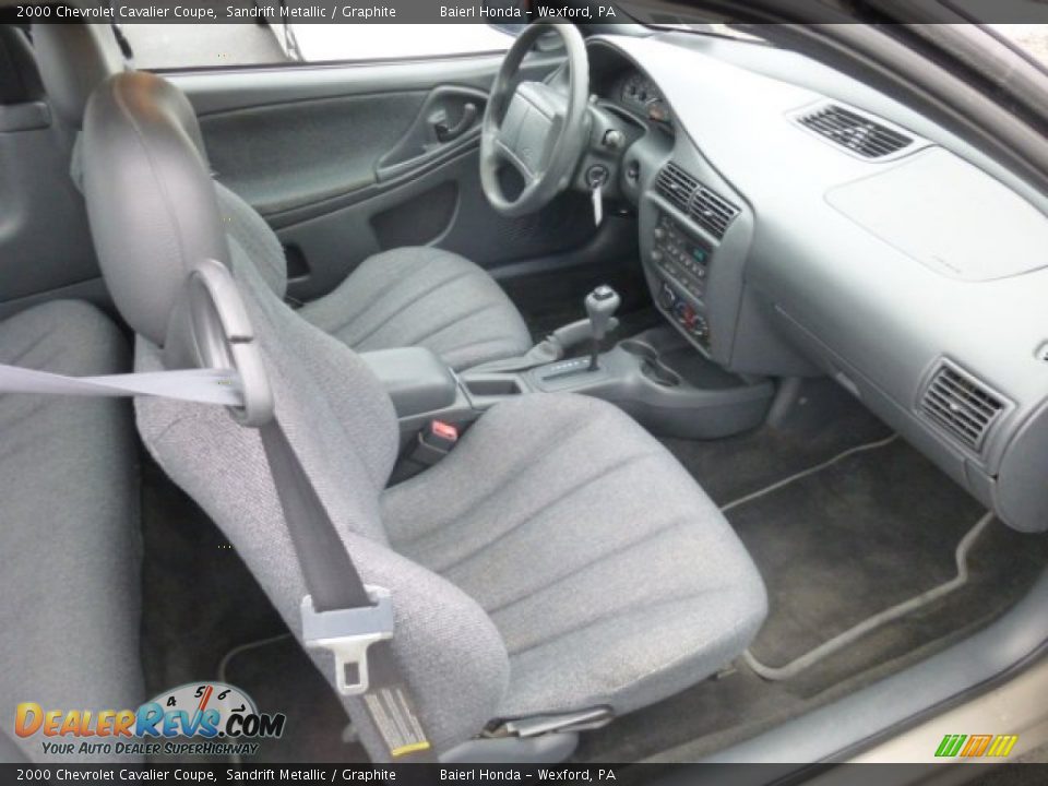 Graphite Interior - 2000 Chevrolet Cavalier Coupe Photo #10