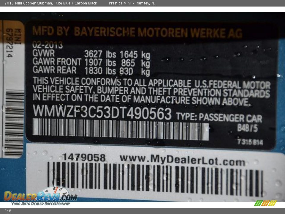 Mini Color Code B48 Kite Blue