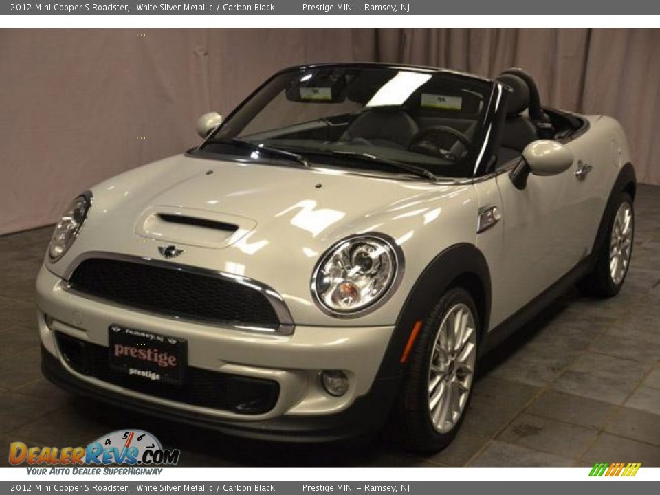 2012 Mini Cooper S Roadster White Silver Metallic / Carbon Black Photo #1