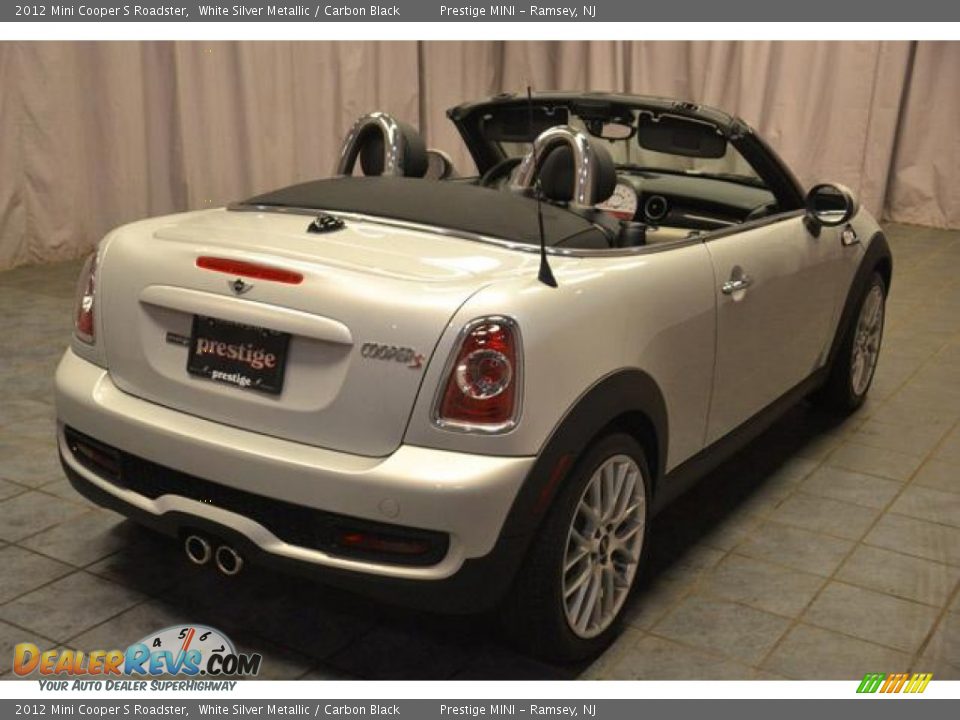 2012 Mini Cooper S Roadster White Silver Metallic / Carbon Black Photo #2