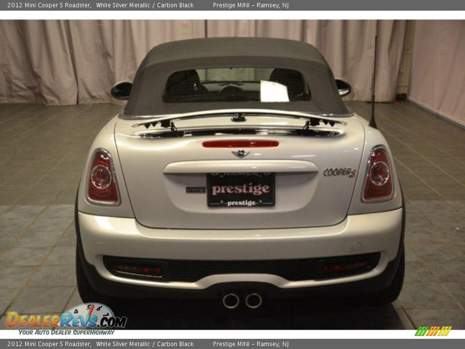 2012 Mini Cooper S Roadster White Silver Metallic / Carbon Black Photo #10