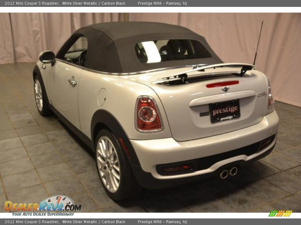 2012 Mini Cooper S Roadster White Silver Metallic / Carbon Black Photo #14