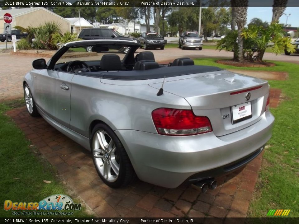 2011 BMW 1 Series 135i Convertible Titanium Silver Metallic / Gray Photo #3