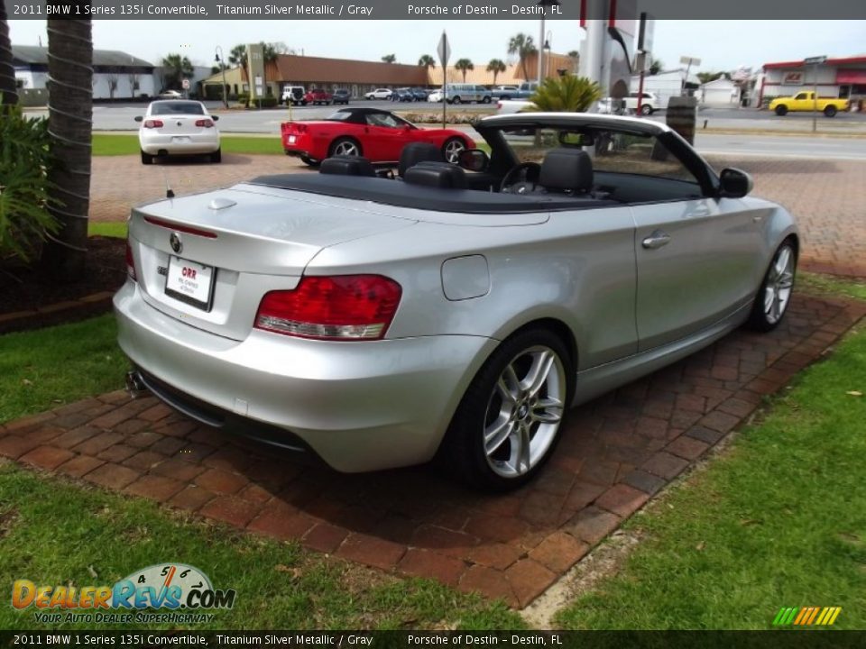 2011 BMW 1 Series 135i Convertible Titanium Silver Metallic / Gray Photo #6