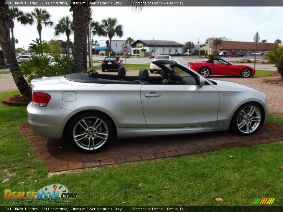 Titanium Silver Metallic 2011 BMW 1 Series 135i Convertible Photo #7