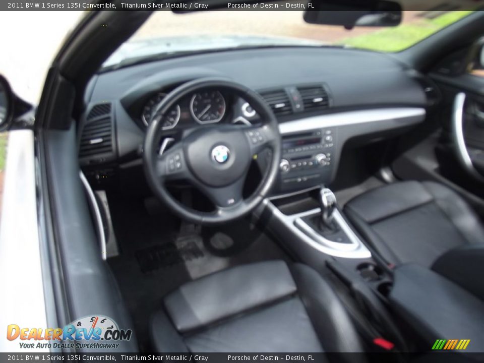 2011 BMW 1 Series 135i Convertible Titanium Silver Metallic / Gray Photo #12