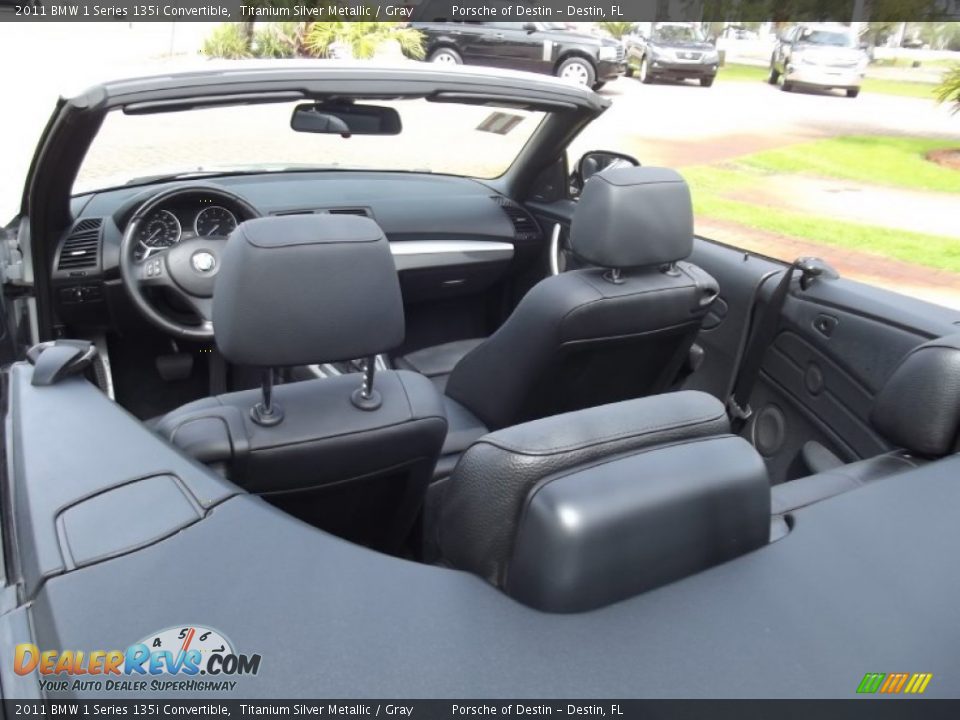 2011 BMW 1 Series 135i Convertible Titanium Silver Metallic / Gray Photo #14