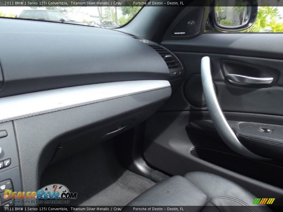 2011 BMW 1 Series 135i Convertible Titanium Silver Metallic / Gray Photo #16