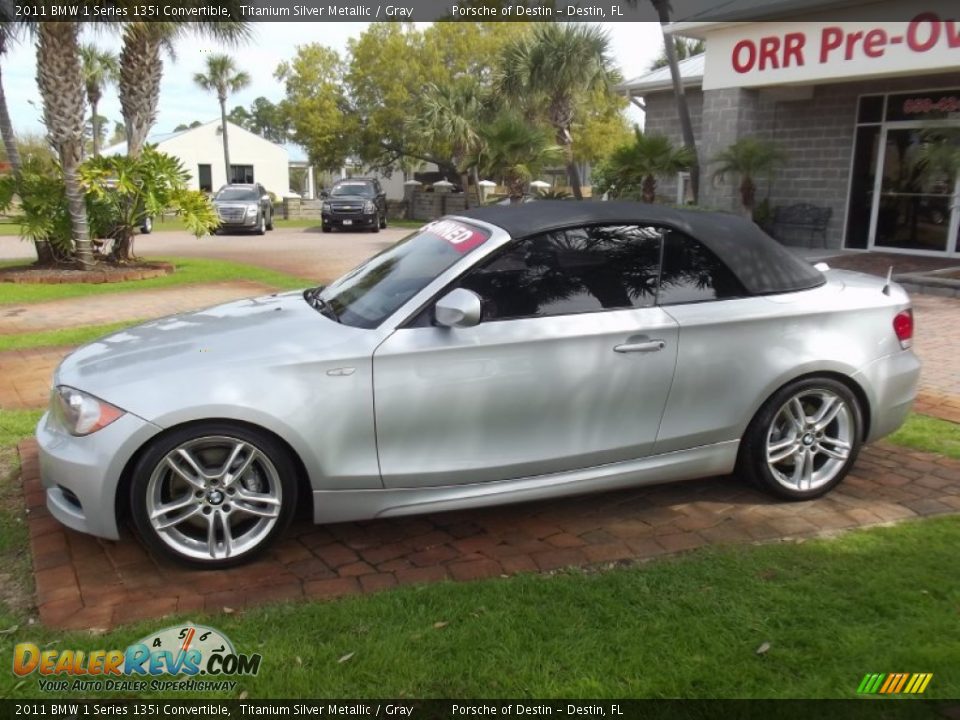 2011 BMW 1 Series 135i Convertible Titanium Silver Metallic / Gray Photo #20