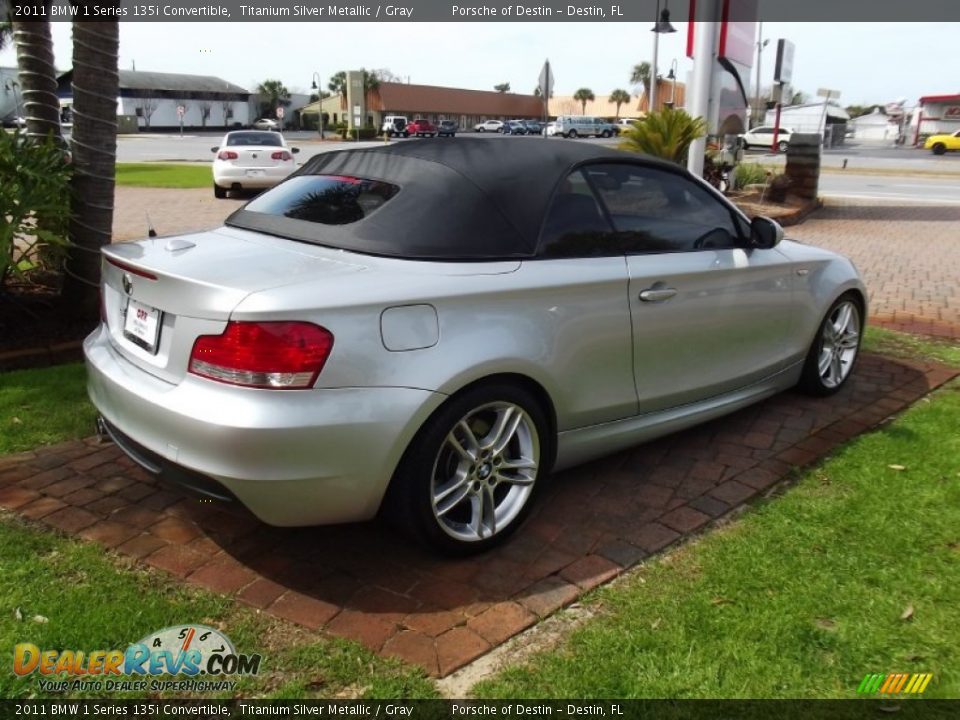 2011 BMW 1 Series 135i Convertible Titanium Silver Metallic / Gray Photo #22