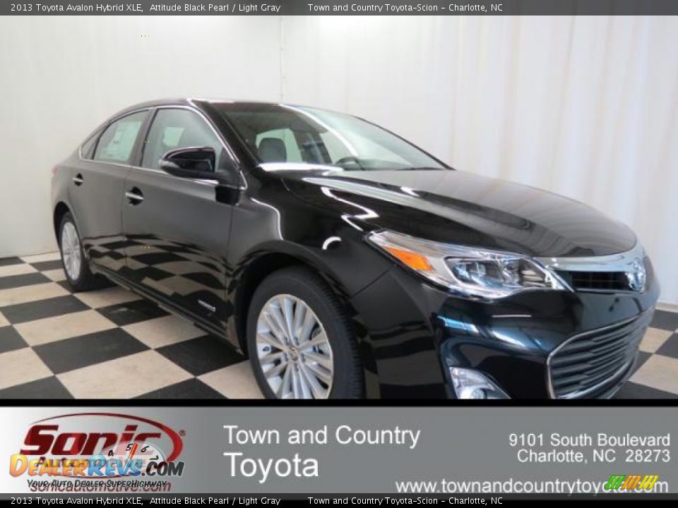 2013 Toyota Avalon Hybrid XLE Attitude Black Pearl / Light Gray Photo #1