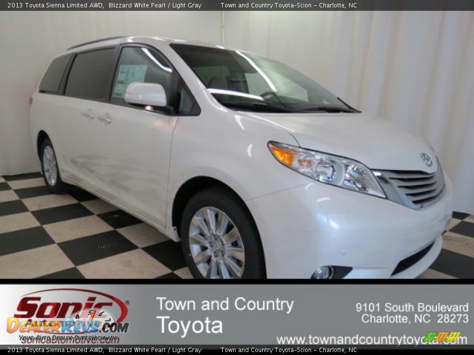 2013 Toyota Sienna Limited AWD Blizzard White Pearl / Light Gray Photo #1