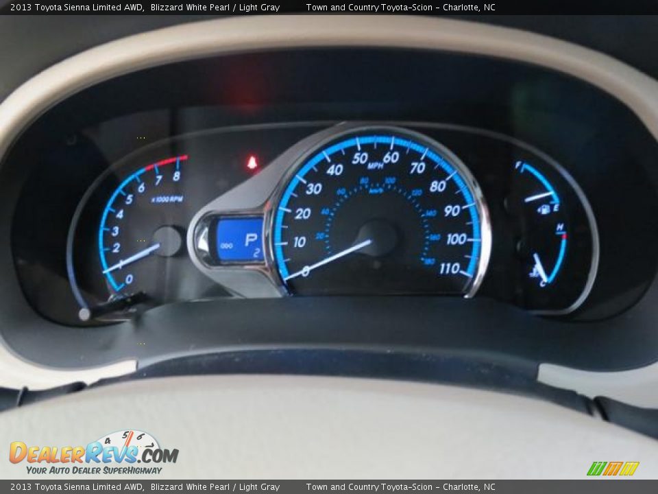 2013 Toyota Sienna Limited AWD Blizzard White Pearl / Light Gray Photo #13