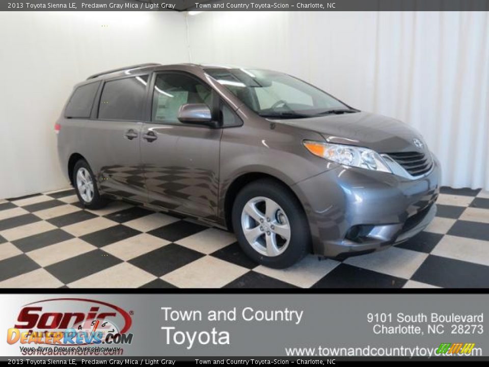 2013 Toyota Sienna LE Predawn Gray Mica / Light Gray Photo #1