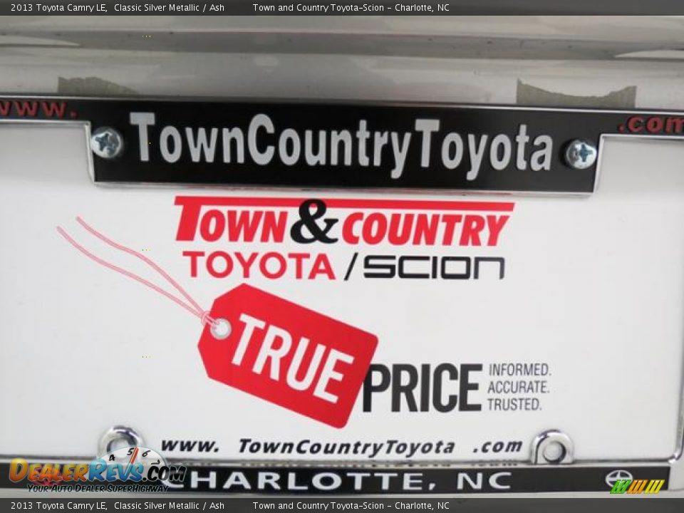 2013 Toyota Camry LE Classic Silver Metallic / Ash Photo #21