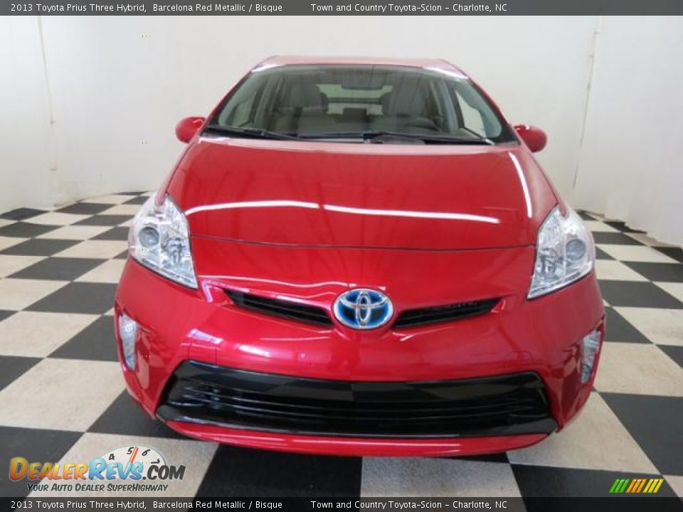 2013 Toyota Prius Three Hybrid Barcelona Red Metallic / Bisque Photo #2