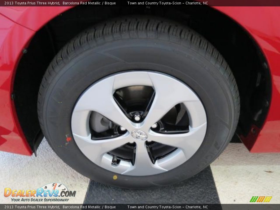 2013 Toyota Prius Three Hybrid Barcelona Red Metallic / Bisque Photo #4