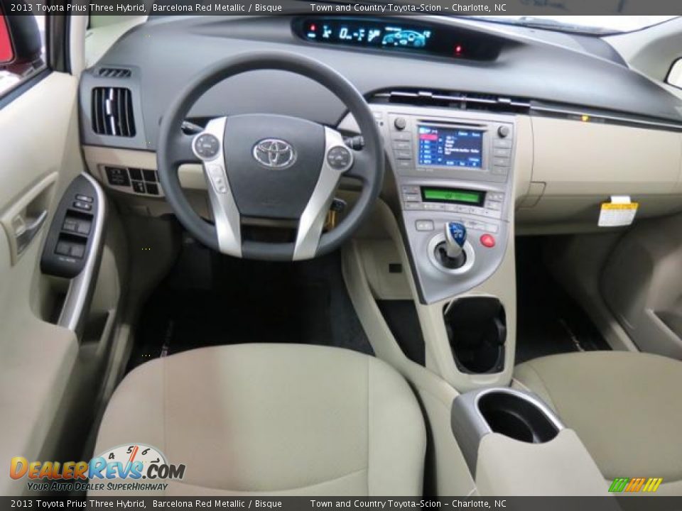 2013 Toyota Prius Three Hybrid Barcelona Red Metallic / Bisque Photo #5