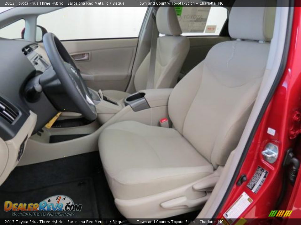 2013 Toyota Prius Three Hybrid Barcelona Red Metallic / Bisque Photo #8