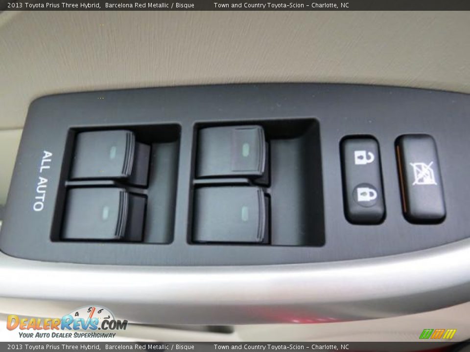2013 Toyota Prius Three Hybrid Barcelona Red Metallic / Bisque Photo #10