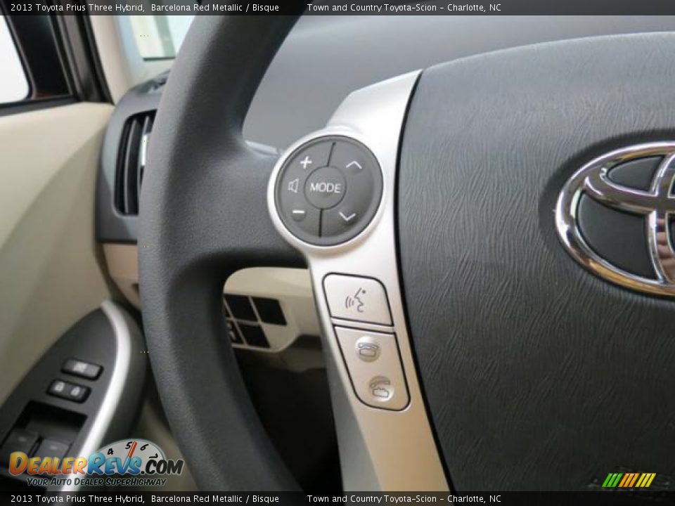 2013 Toyota Prius Three Hybrid Barcelona Red Metallic / Bisque Photo #13