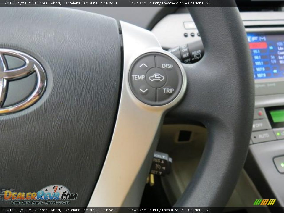 2013 Toyota Prius Three Hybrid Barcelona Red Metallic / Bisque Photo #14