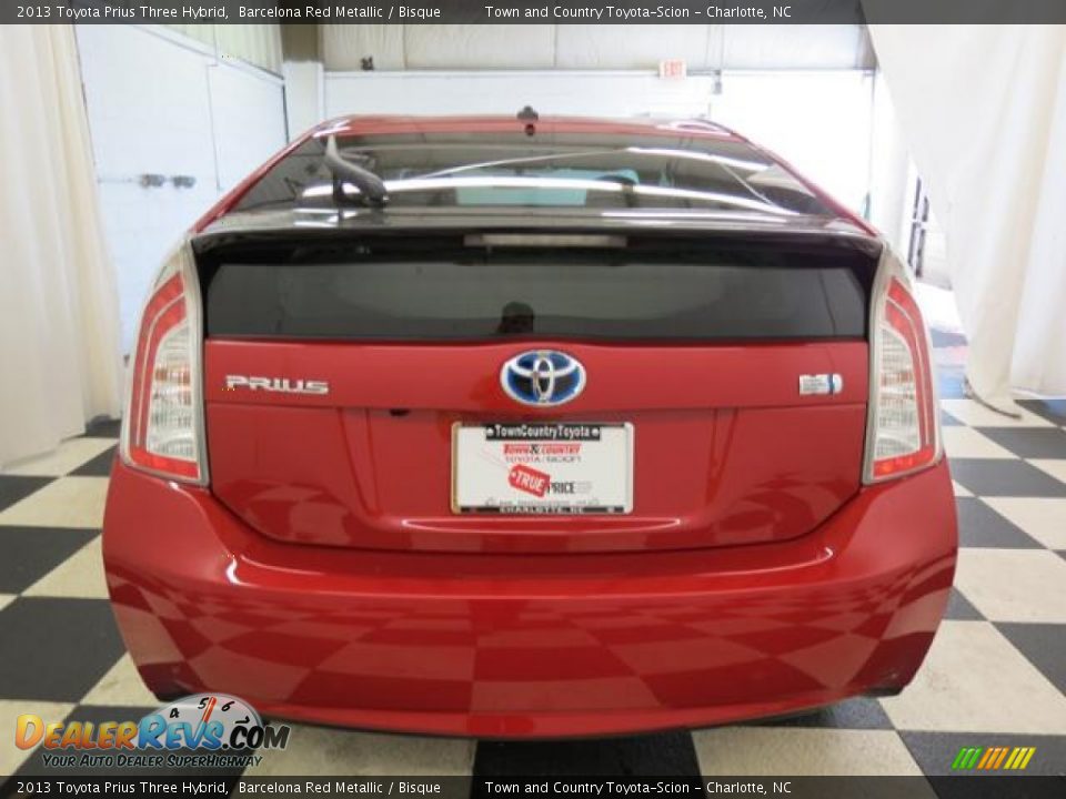 2013 Toyota Prius Three Hybrid Barcelona Red Metallic / Bisque Photo #18