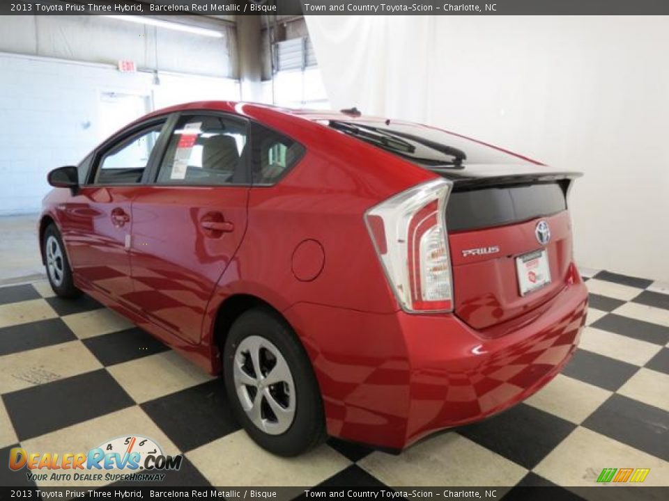 2013 Toyota Prius Three Hybrid Barcelona Red Metallic / Bisque Photo #19