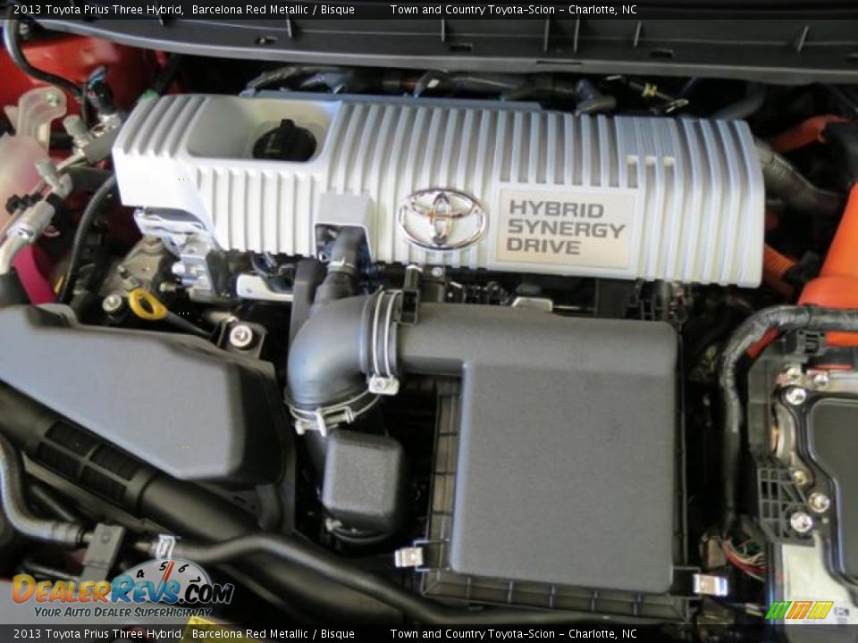 2013 Toyota Prius Three Hybrid Barcelona Red Metallic / Bisque Photo #20