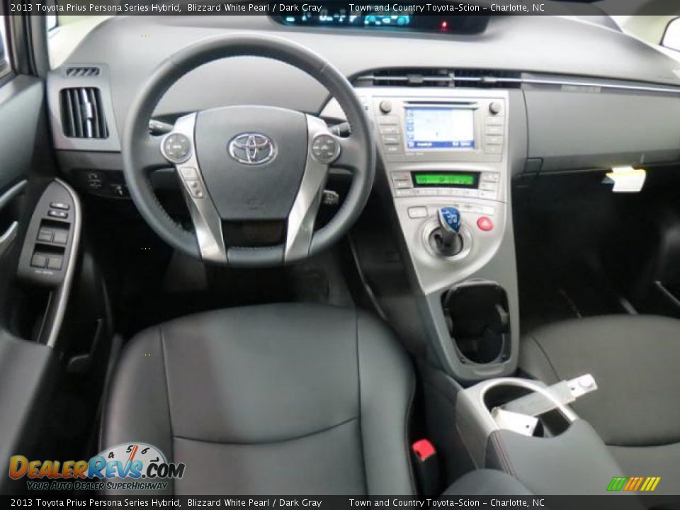 Dark Gray Interior - 2013 Toyota Prius Persona Series Hybrid Photo #5