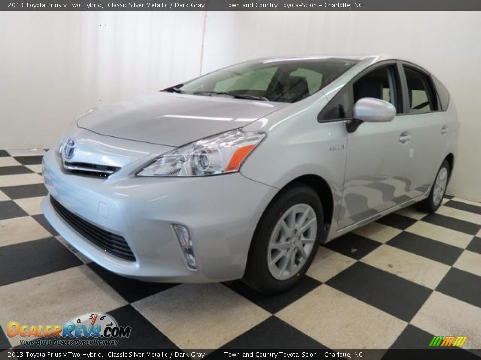 2013 Toyota Prius v Two Hybrid Classic Silver Metallic / Dark Gray Photo #3
