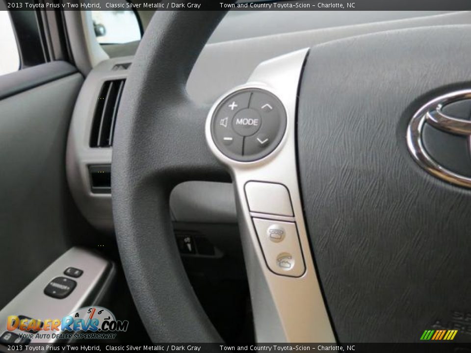 2013 Toyota Prius v Two Hybrid Classic Silver Metallic / Dark Gray Photo #14