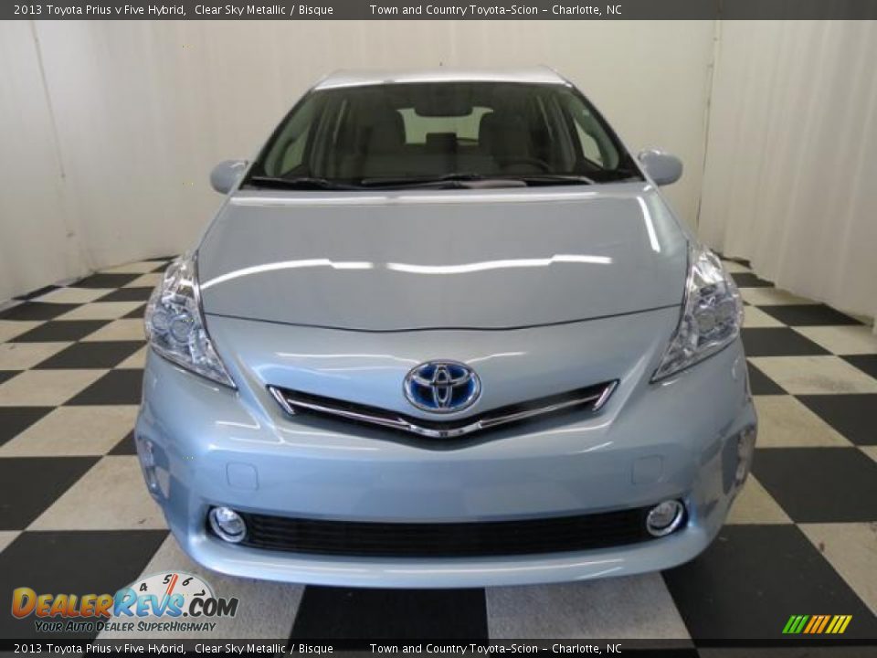2013 Toyota Prius v Five Hybrid Clear Sky Metallic / Bisque Photo #2