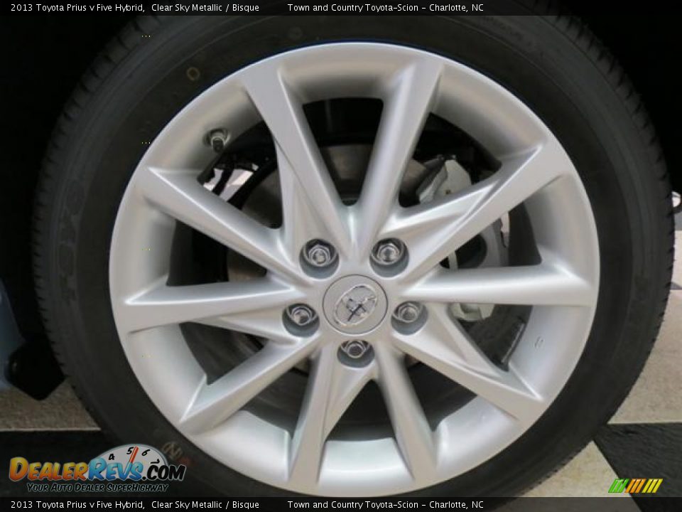 2013 Toyota Prius v Five Hybrid Clear Sky Metallic / Bisque Photo #4