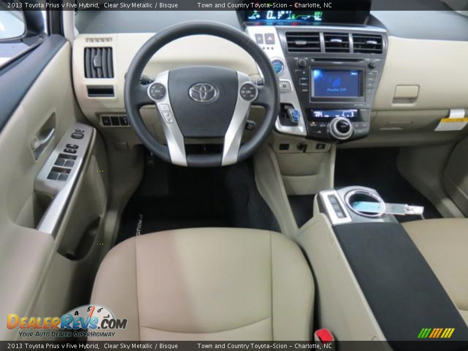 2013 Toyota Prius v Five Hybrid Clear Sky Metallic / Bisque Photo #5