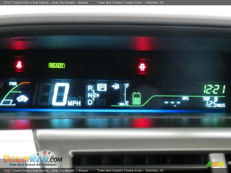 2013 Toyota Prius v Five Hybrid Clear Sky Metallic / Bisque Photo #11