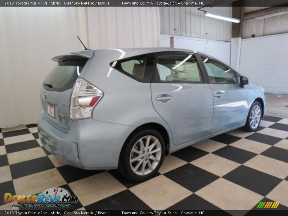2013 Toyota Prius v Five Hybrid Clear Sky Metallic / Bisque Photo #17