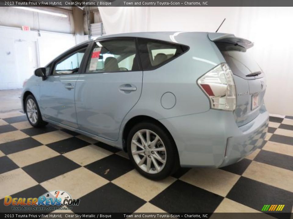 2013 Toyota Prius v Five Hybrid Clear Sky Metallic / Bisque Photo #19