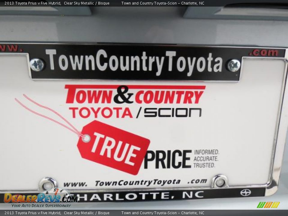 2013 Toyota Prius v Five Hybrid Clear Sky Metallic / Bisque Photo #21