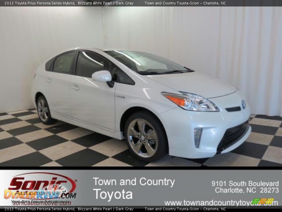 2013 Toyota Prius Persona Series Hybrid Blizzard White Pearl / Dark Gray Photo #1