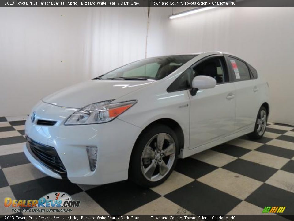 2013 Toyota Prius Persona Series Hybrid Blizzard White Pearl / Dark Gray Photo #3