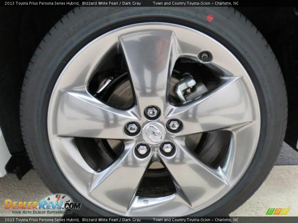 2013 Toyota Prius Persona Series Hybrid Blizzard White Pearl / Dark Gray Photo #4