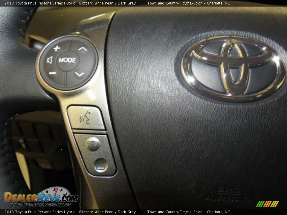 2013 Toyota Prius Persona Series Hybrid Blizzard White Pearl / Dark Gray Photo #14