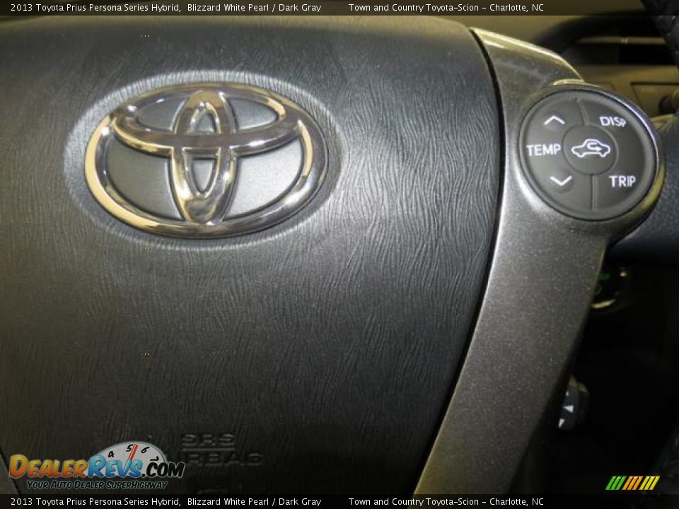 2013 Toyota Prius Persona Series Hybrid Blizzard White Pearl / Dark Gray Photo #15