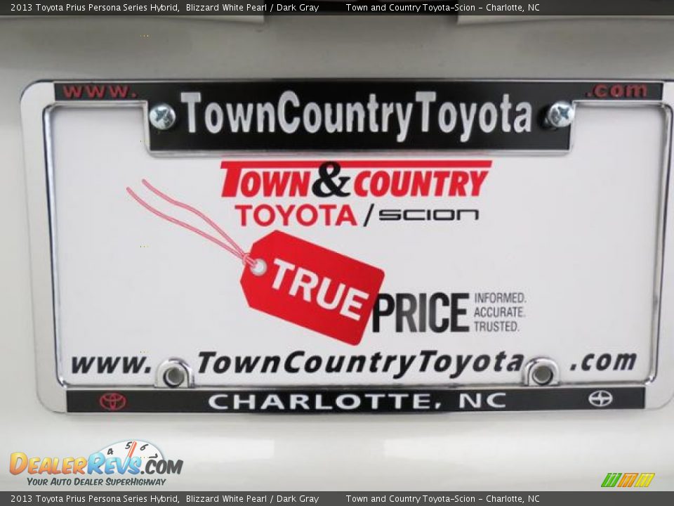 2013 Toyota Prius Persona Series Hybrid Blizzard White Pearl / Dark Gray Photo #21