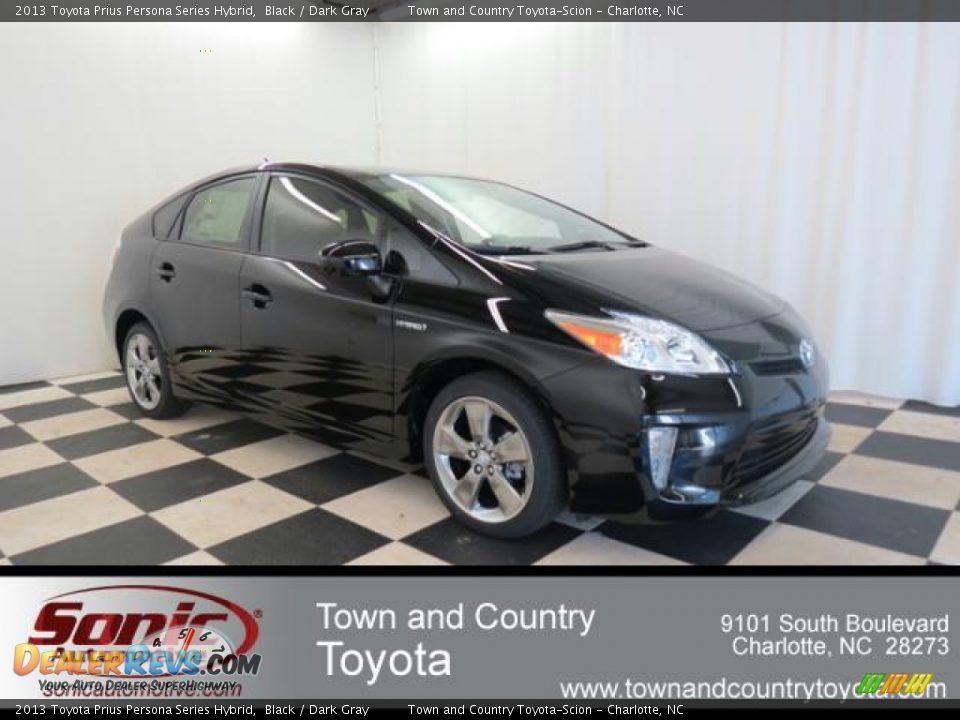 2013 Toyota Prius Persona Series Hybrid Black / Dark Gray Photo #1