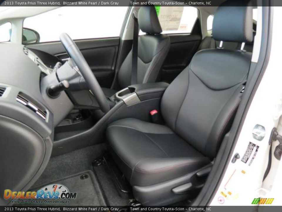 2013 Toyota Prius Three Hybrid Blizzard White Pearl / Dark Gray Photo #8