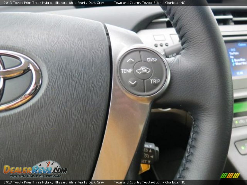 2013 Toyota Prius Three Hybrid Blizzard White Pearl / Dark Gray Photo #14