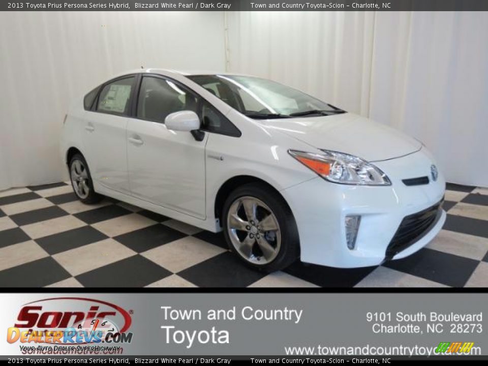 2013 Toyota Prius Persona Series Hybrid Blizzard White Pearl / Dark Gray Photo #1